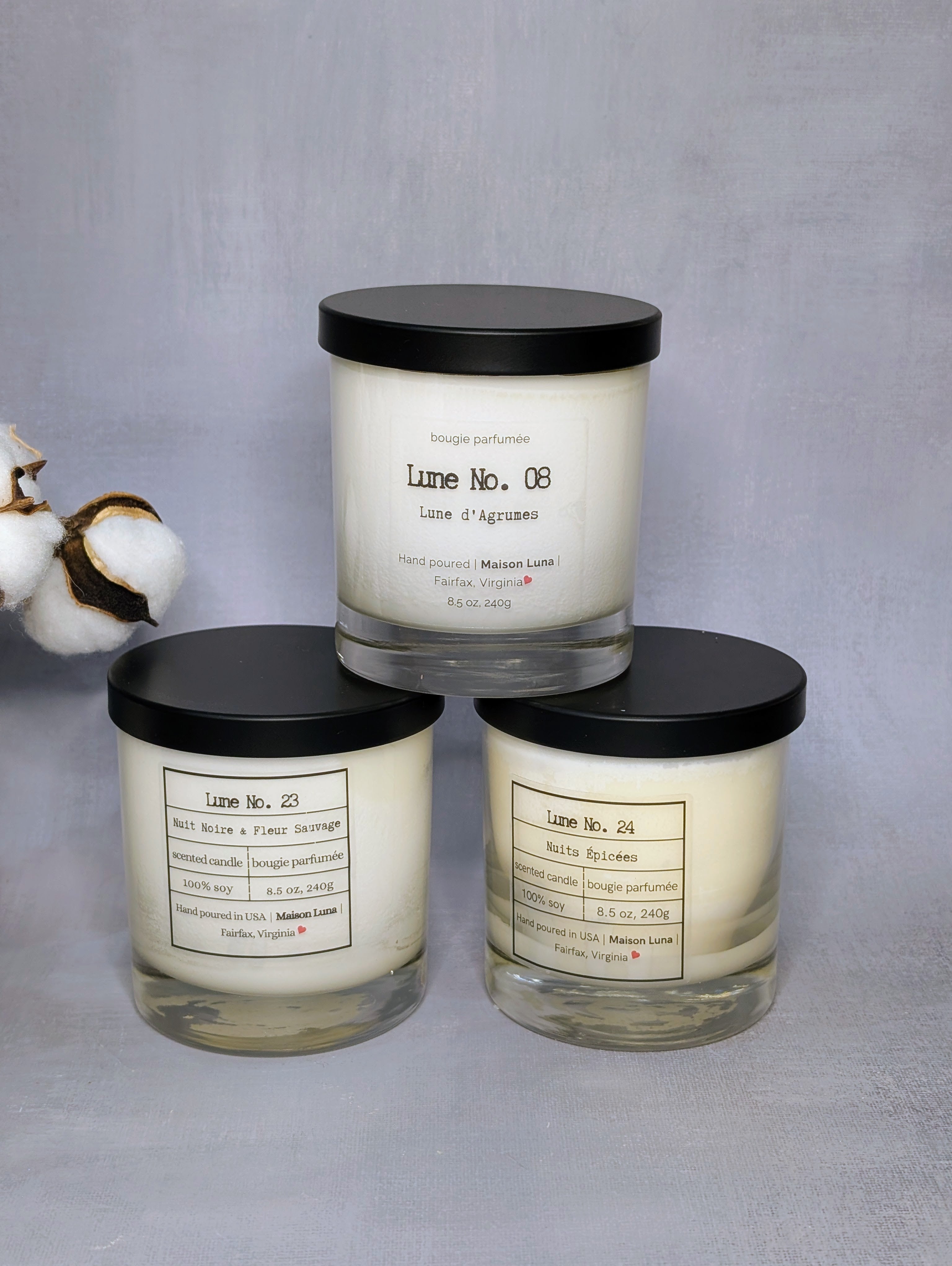 whiskey glass candles, front