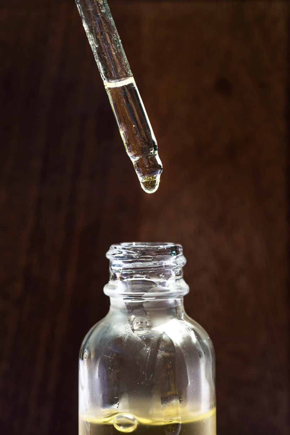 glass bottle with pipette