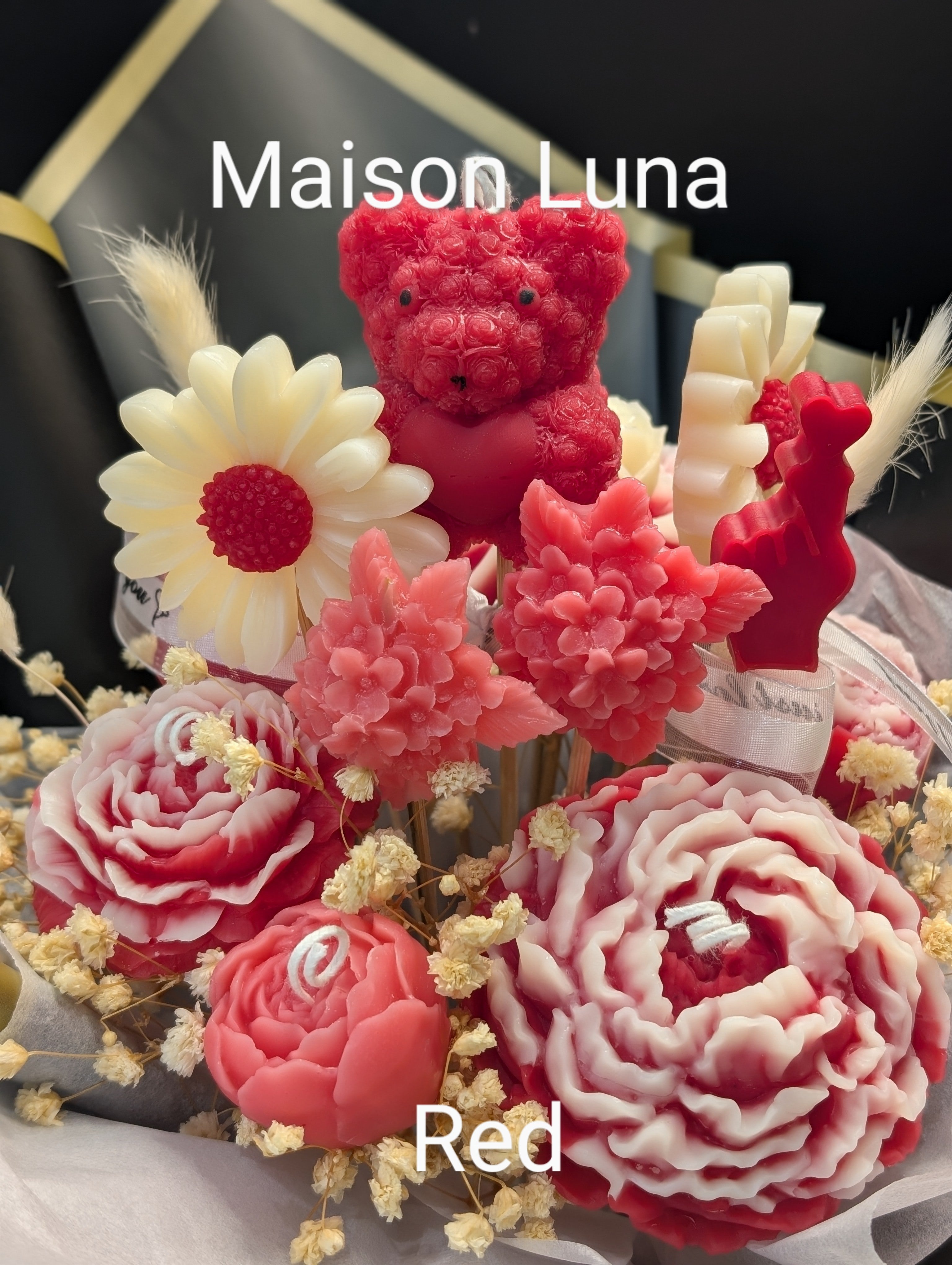 handmade soy candle bouquet