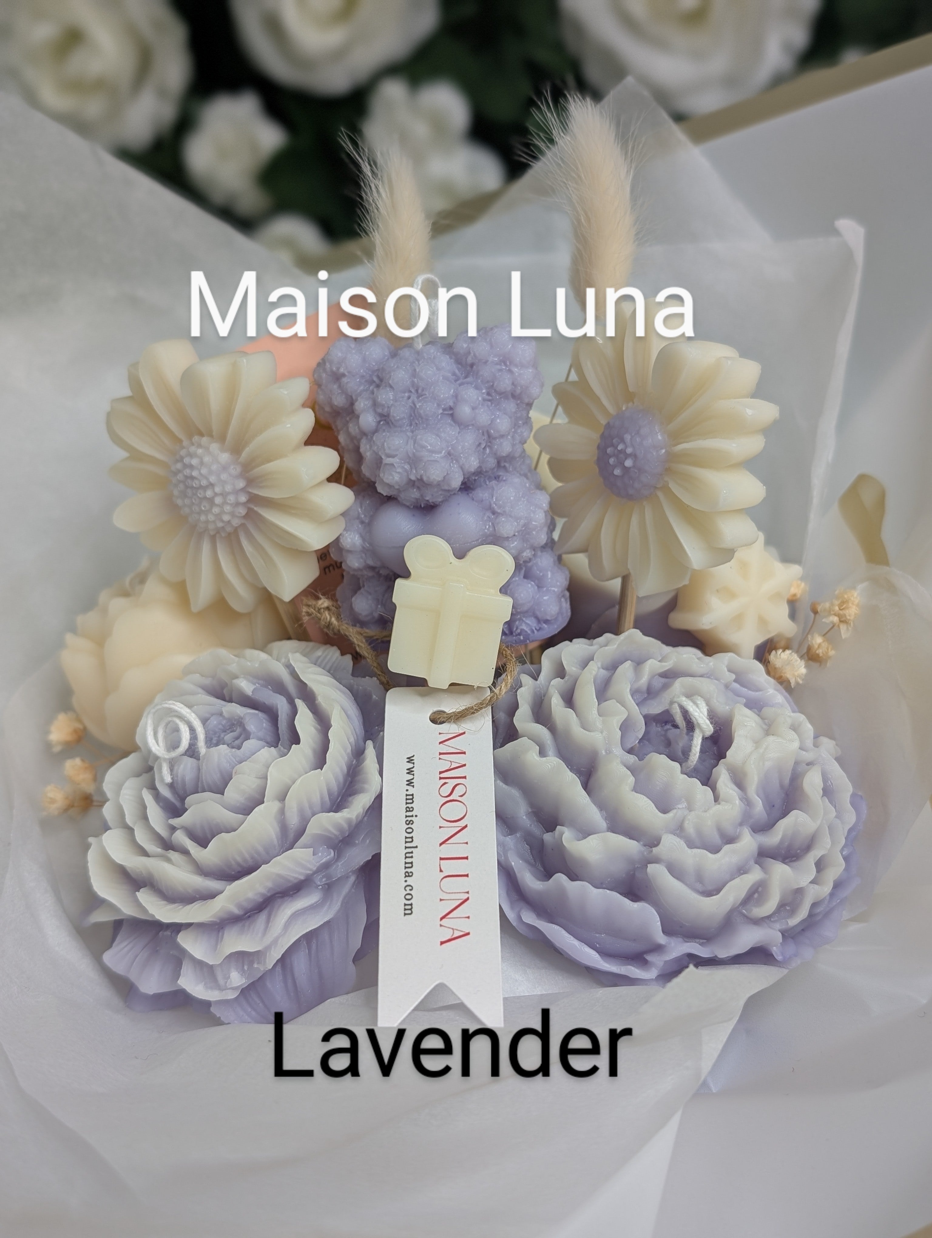 handmade soy candle bouquet