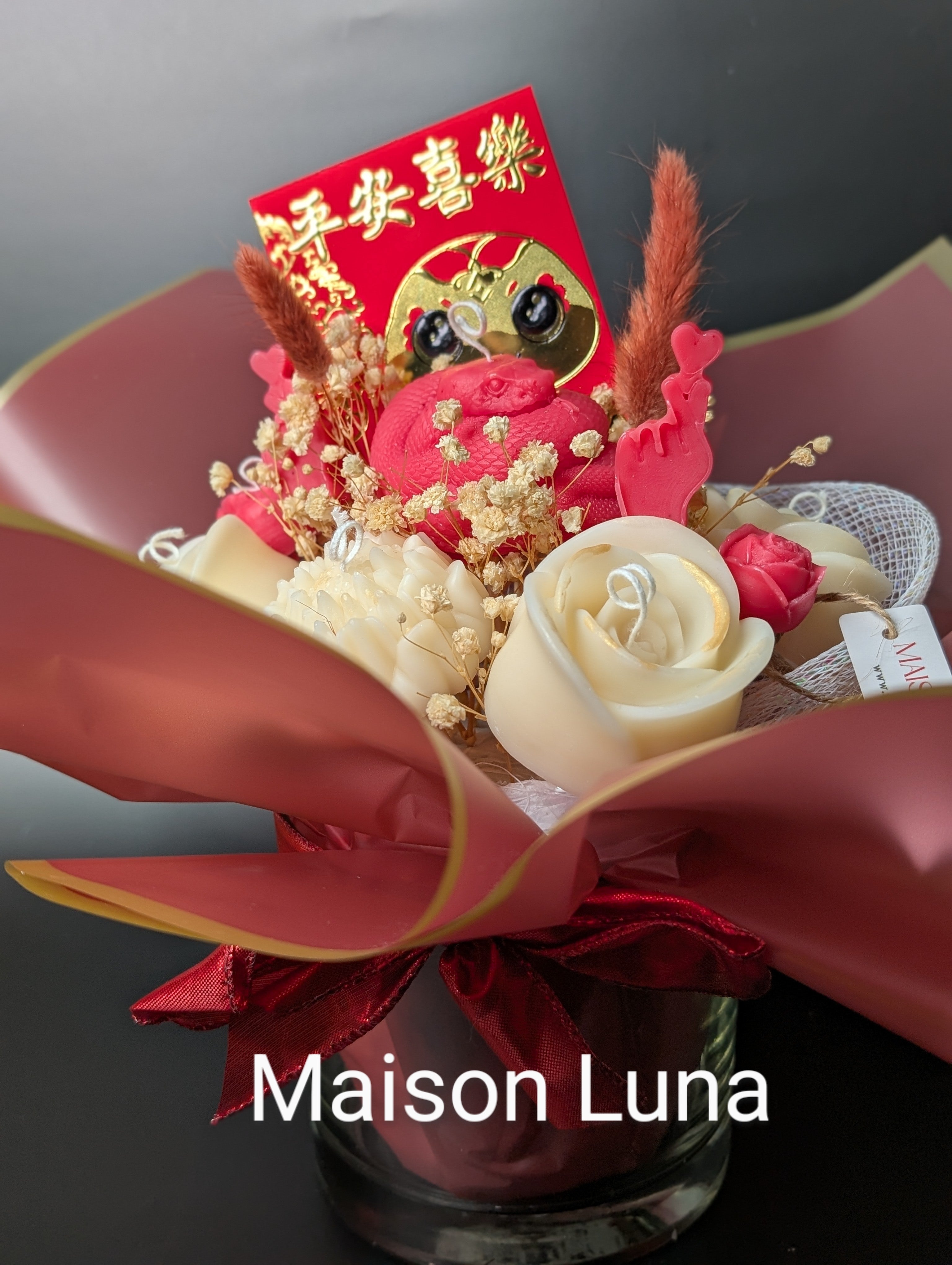 handmade soy candle bouquet