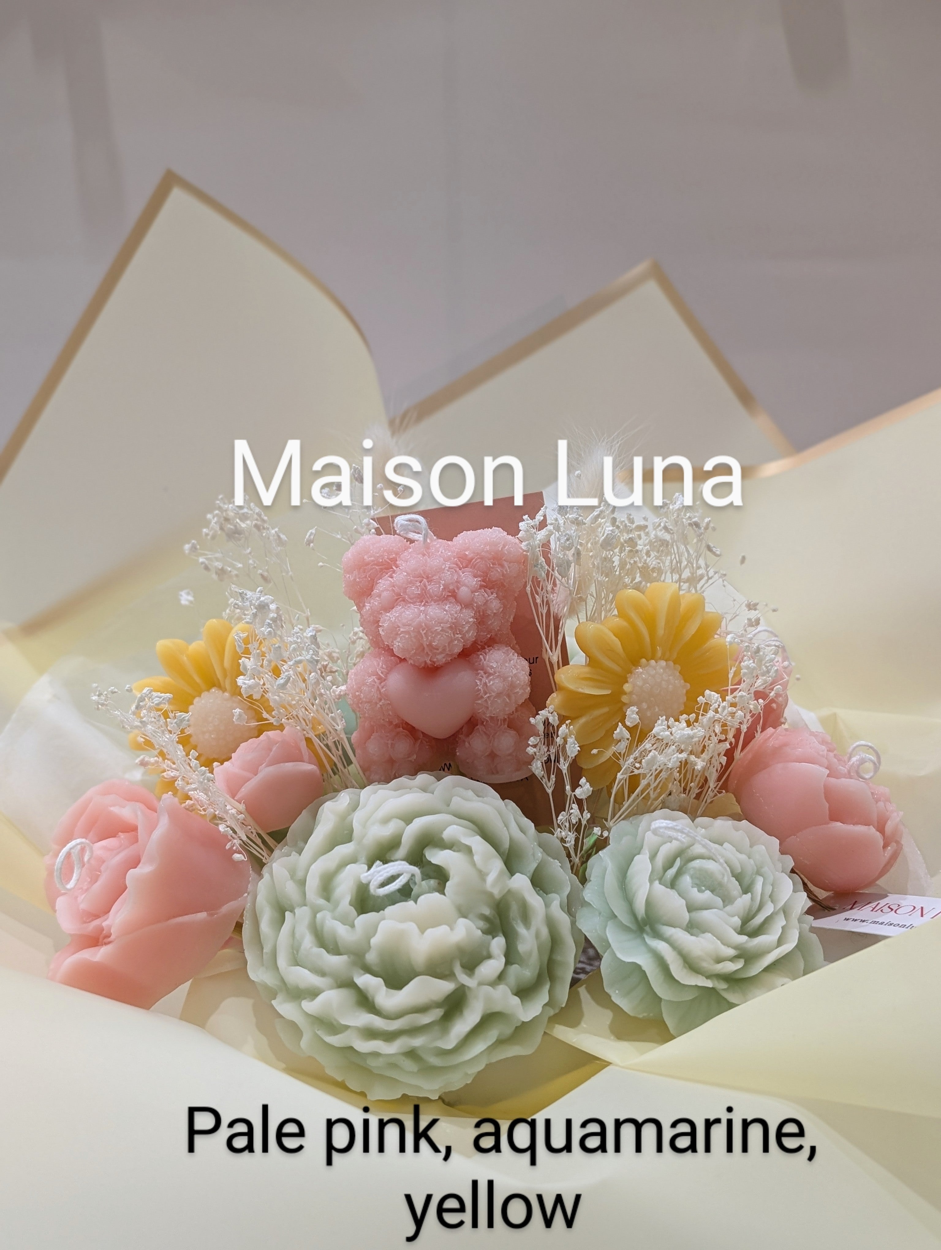 handmade soy candle bouquet