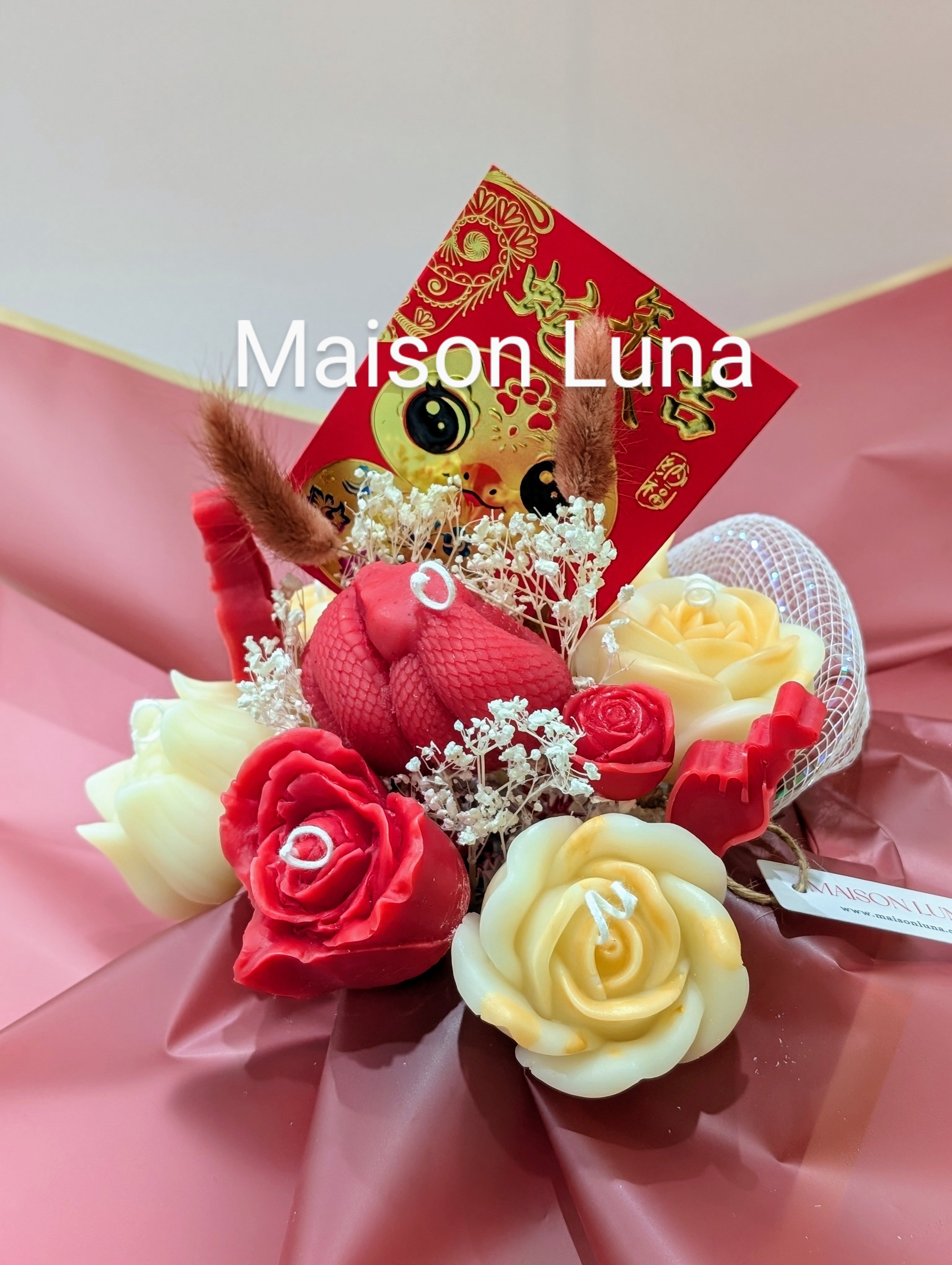 handmade soy candle bouquet