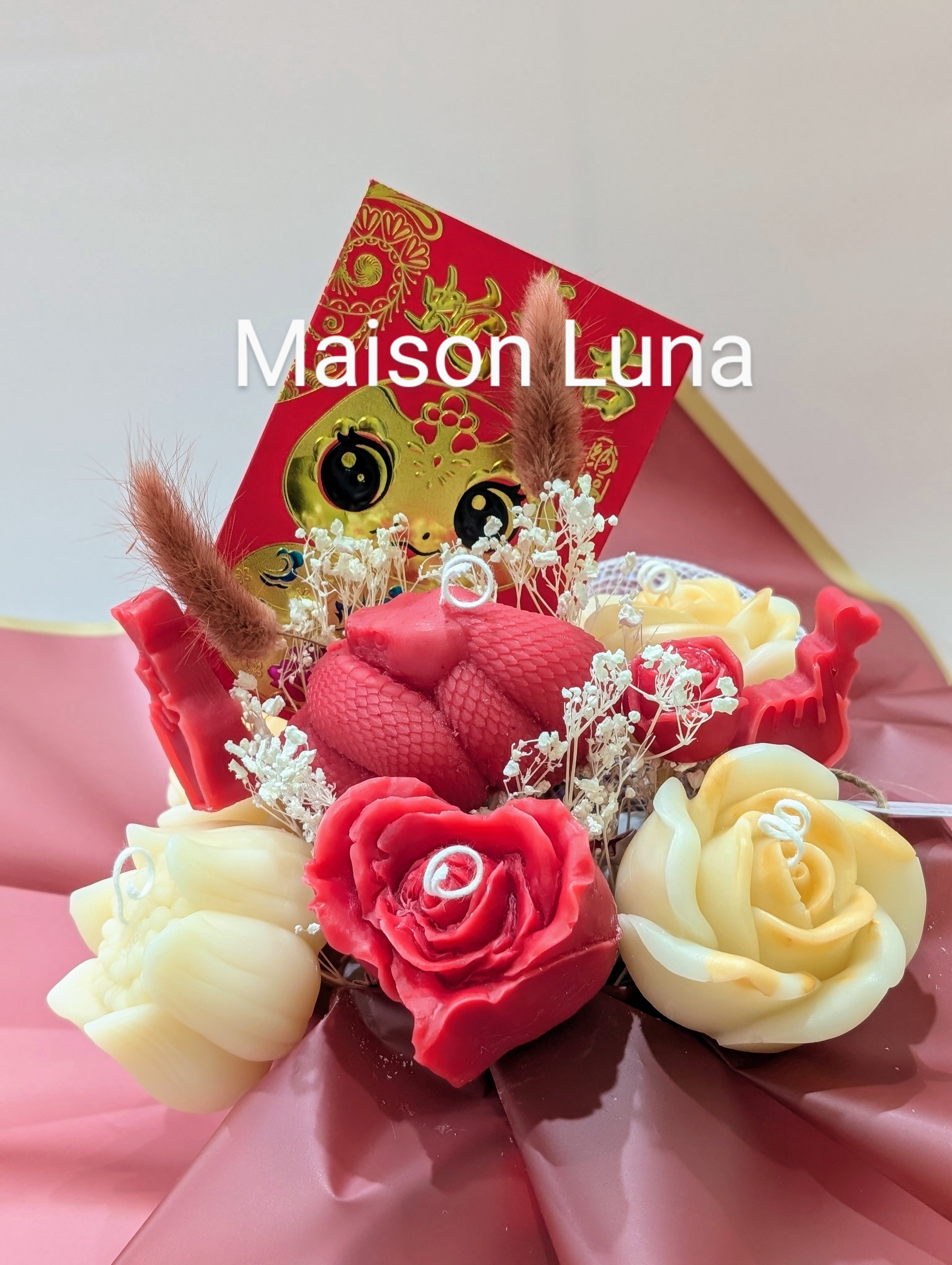 handmade soy candle bouquet