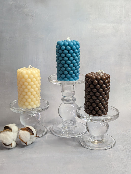 3 bubbly candles