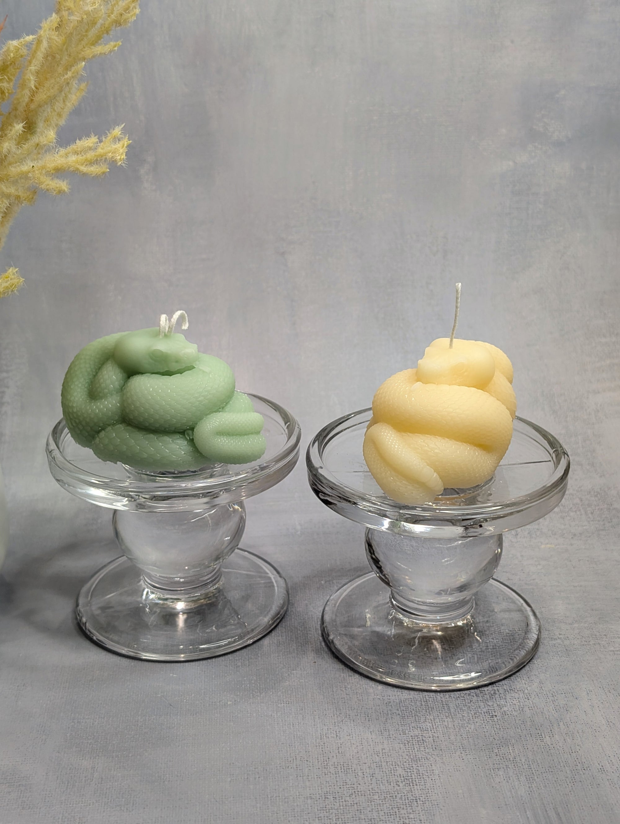 handmade soy snake candles