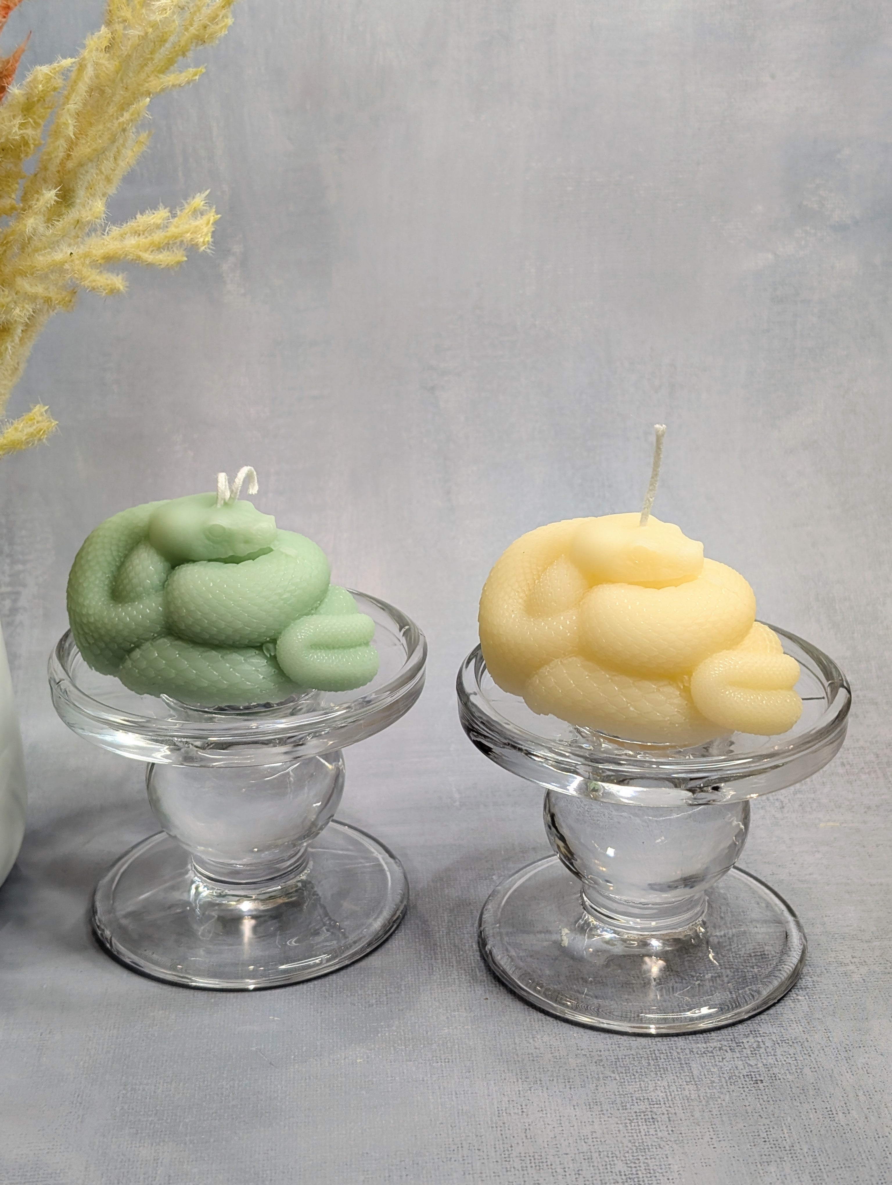 handmade soy snake candles