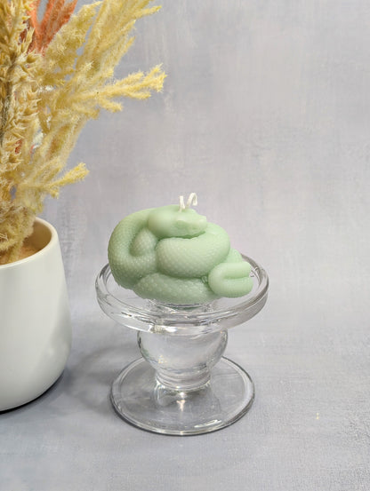 jade serpent candle, side