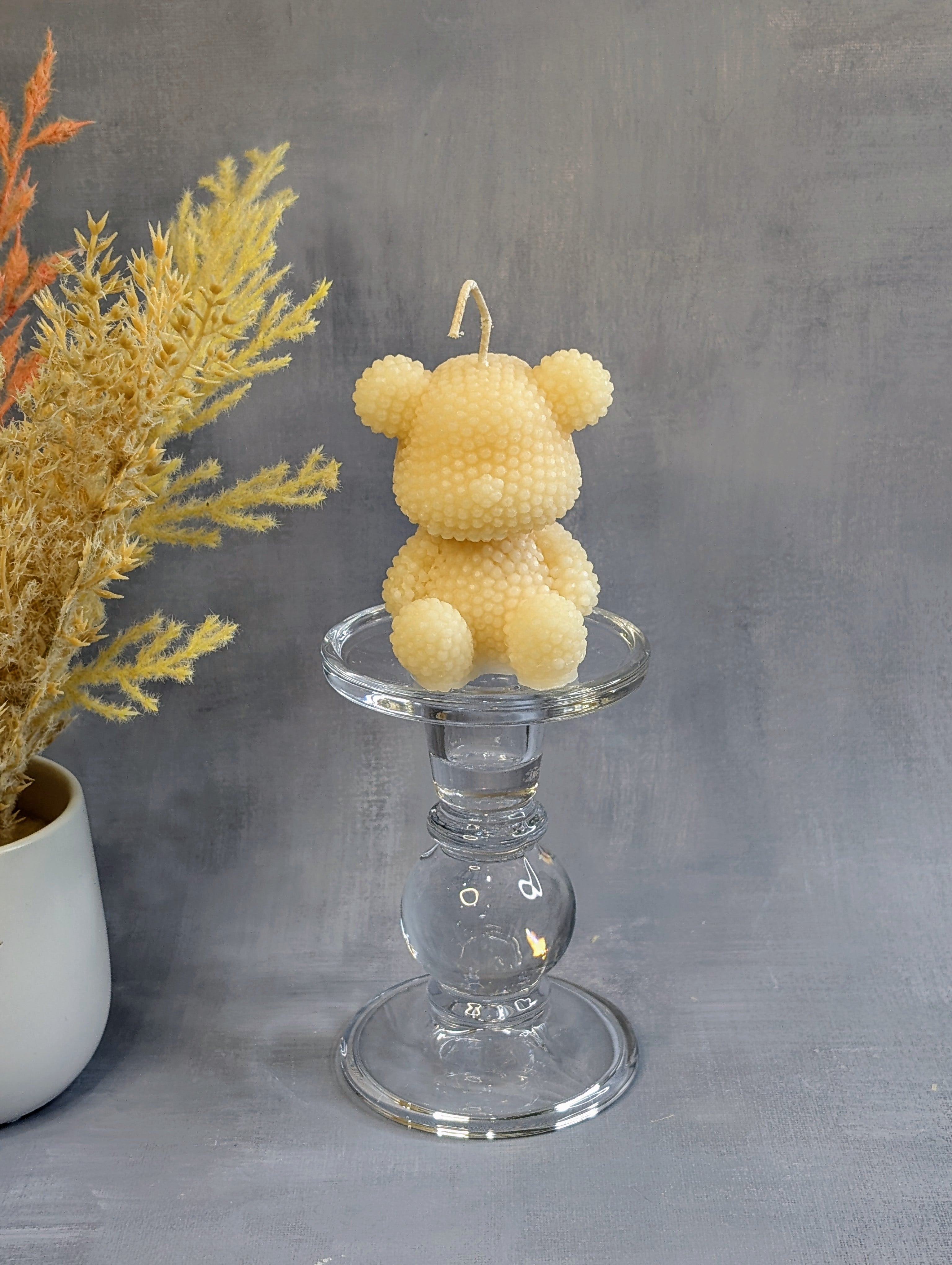 Pearl Bear Candle