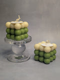 handmade soy bubble cube candles