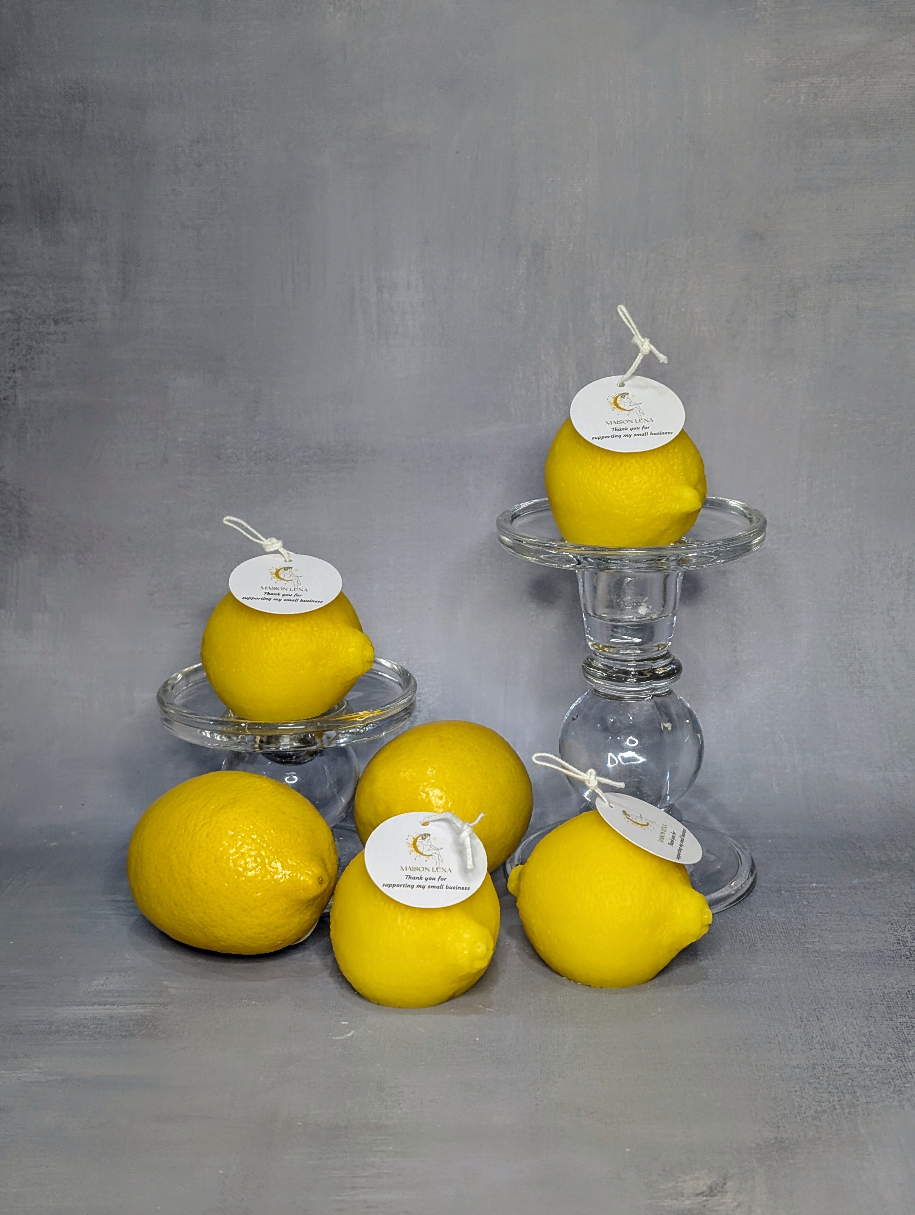 handmade soy lemon candles