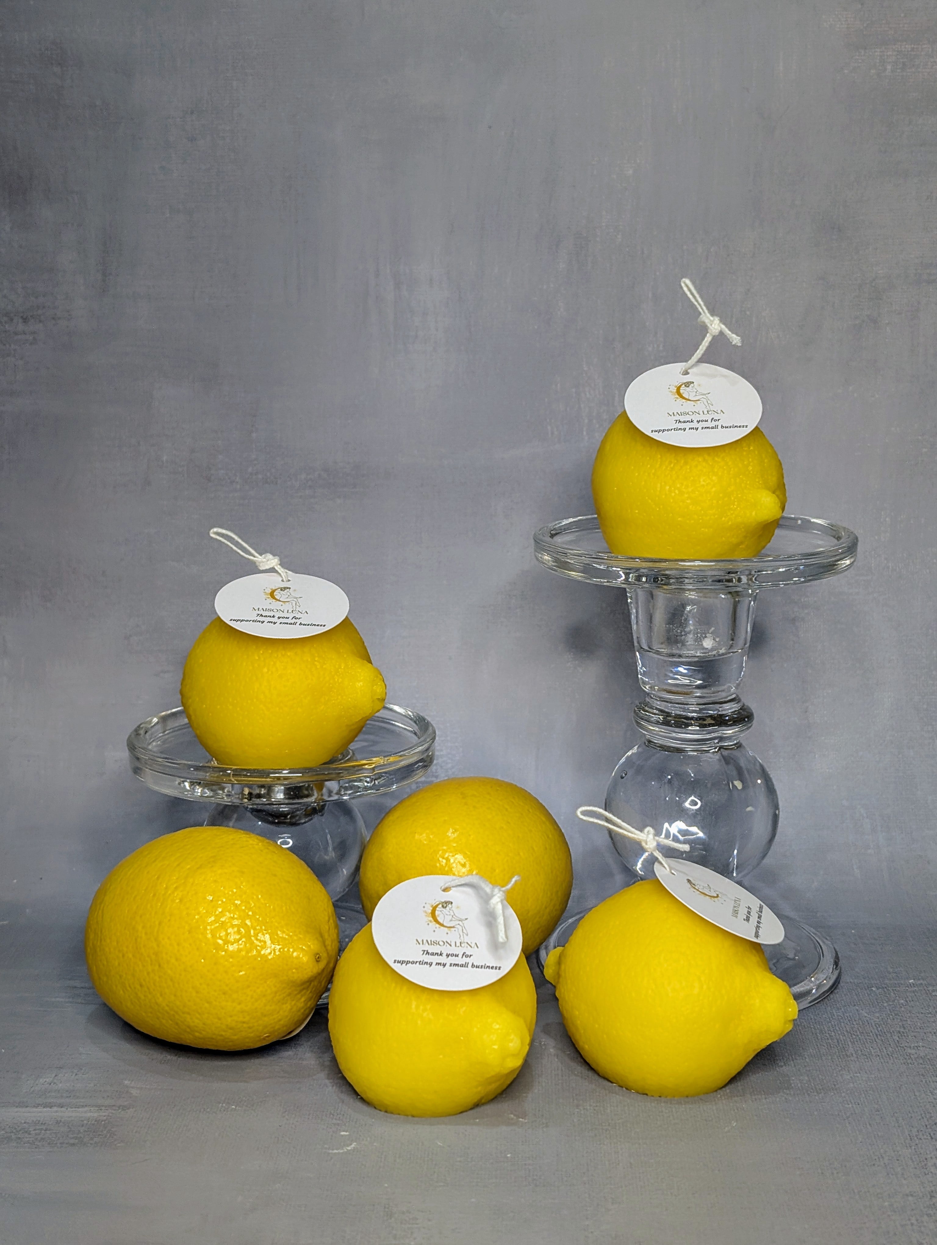 handmade soy lemon candles