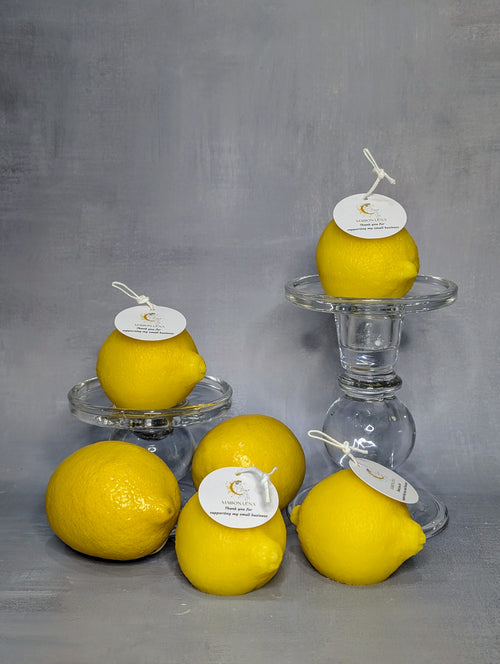 handmade soy lemon candles