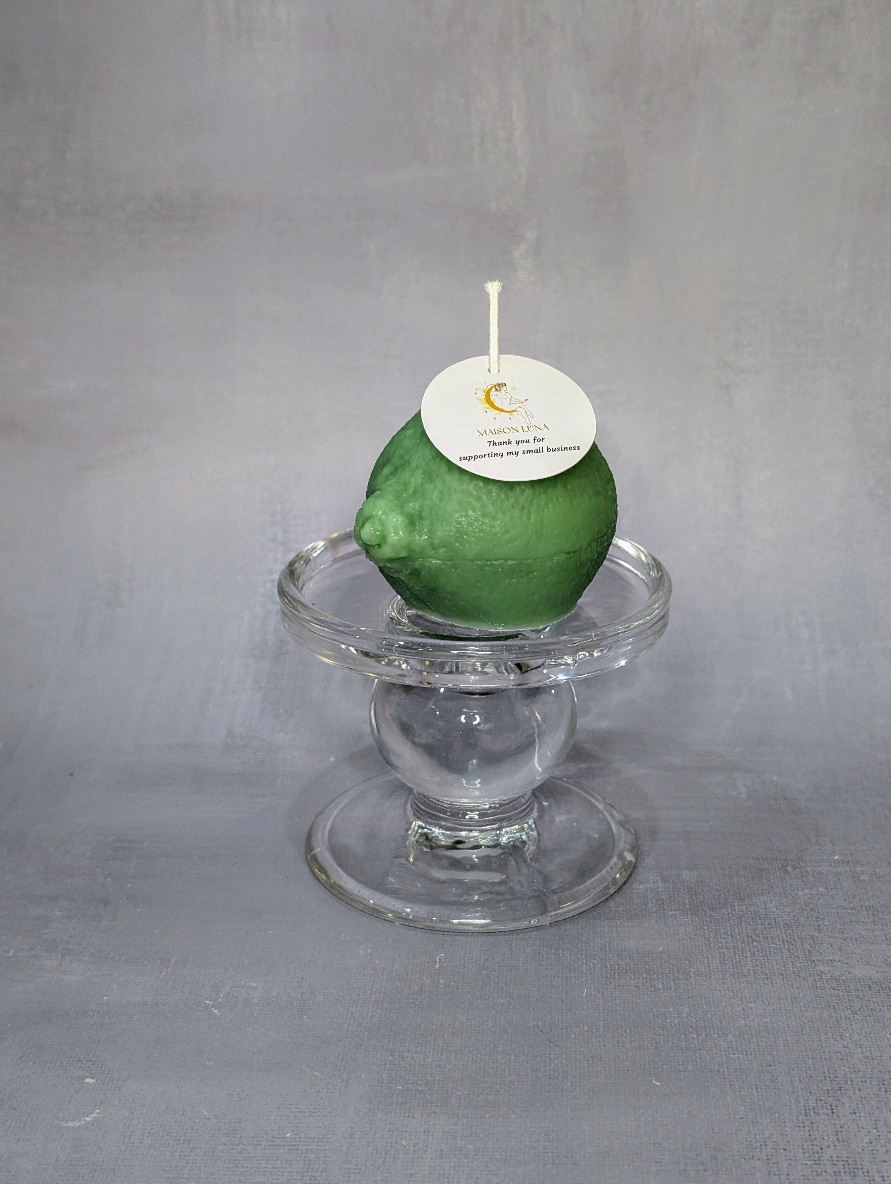 handmade soy lime candle