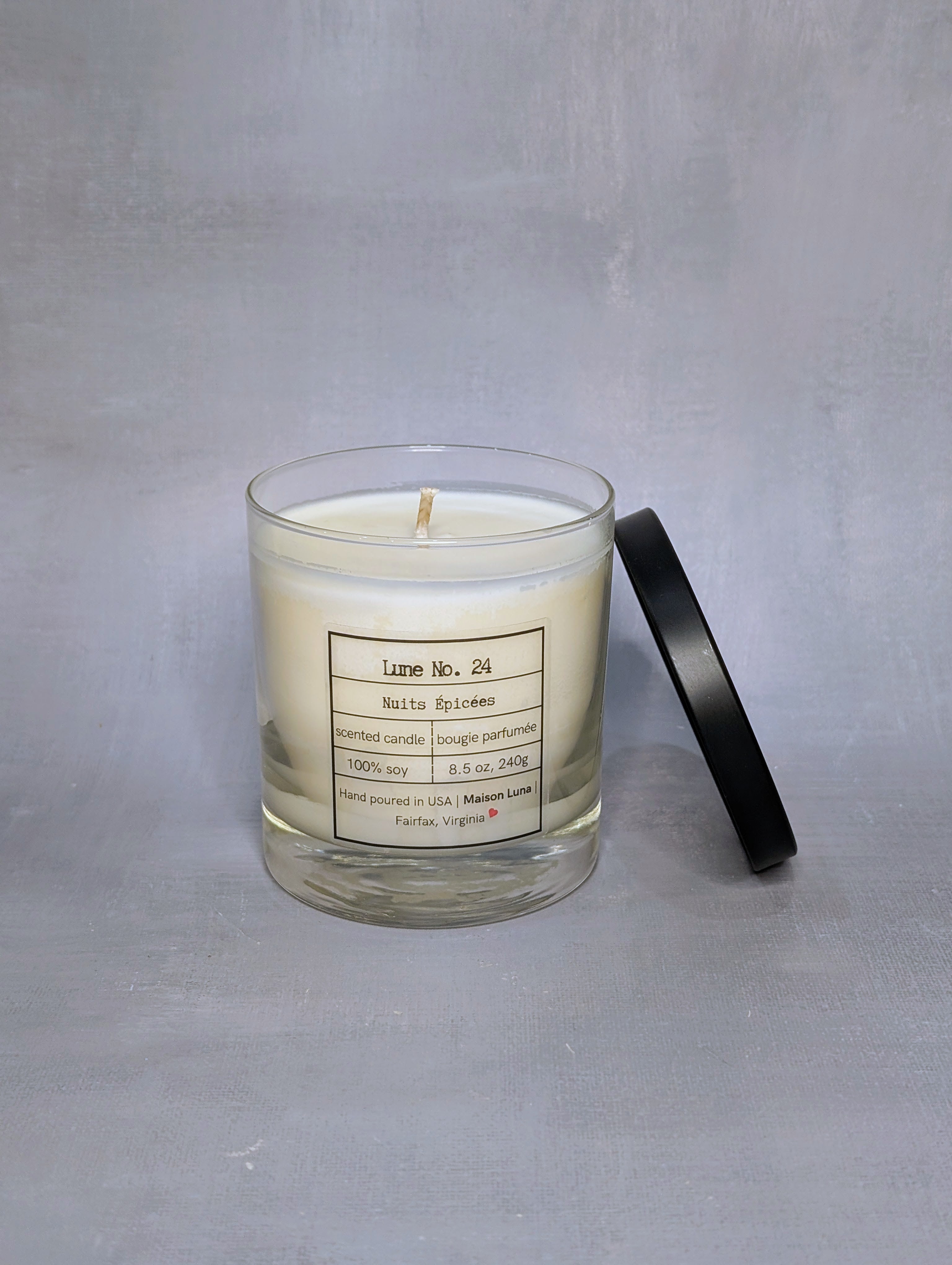 handmade soy candle whiskey glass