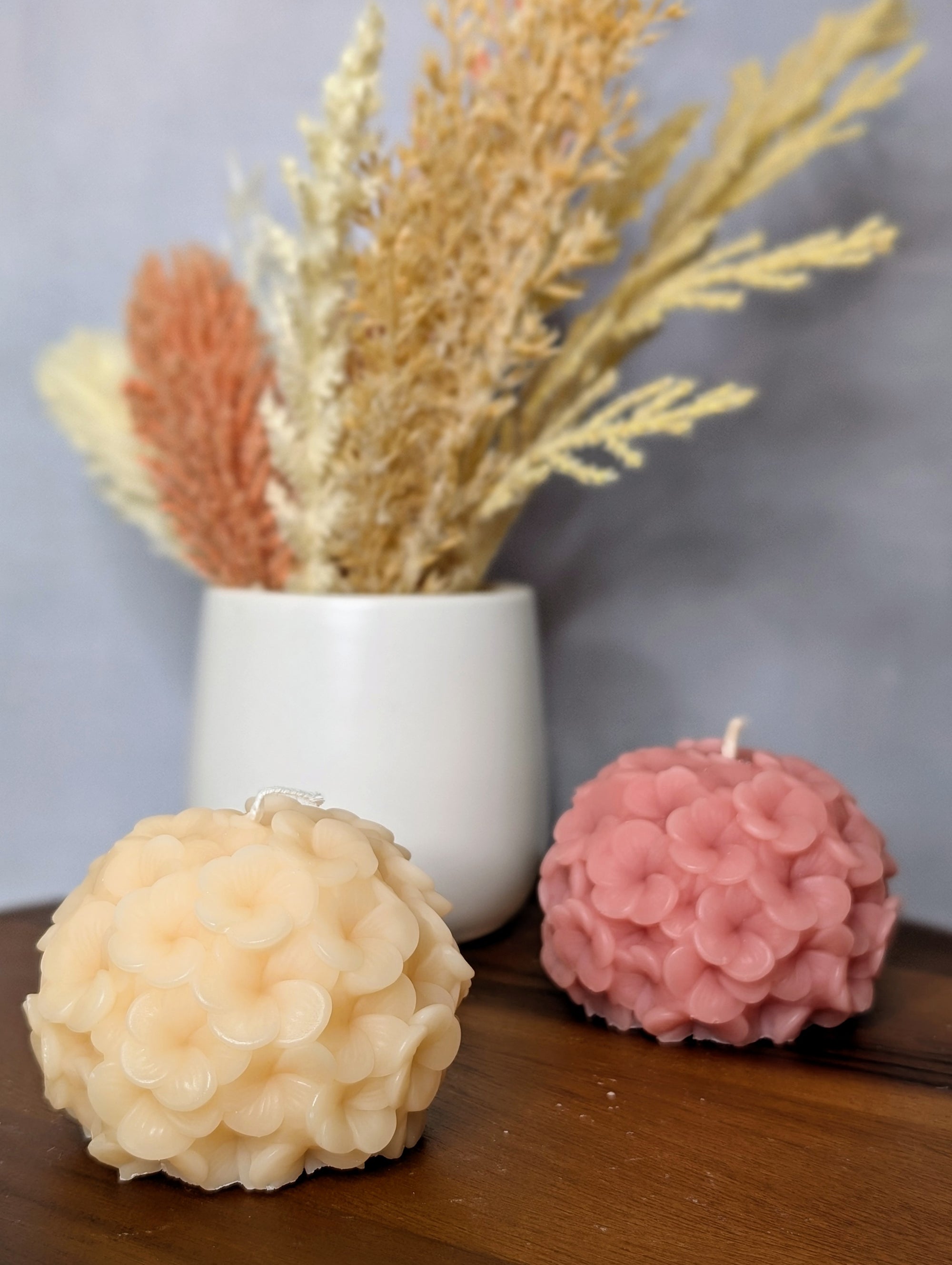 Hydrangea Ball Candle