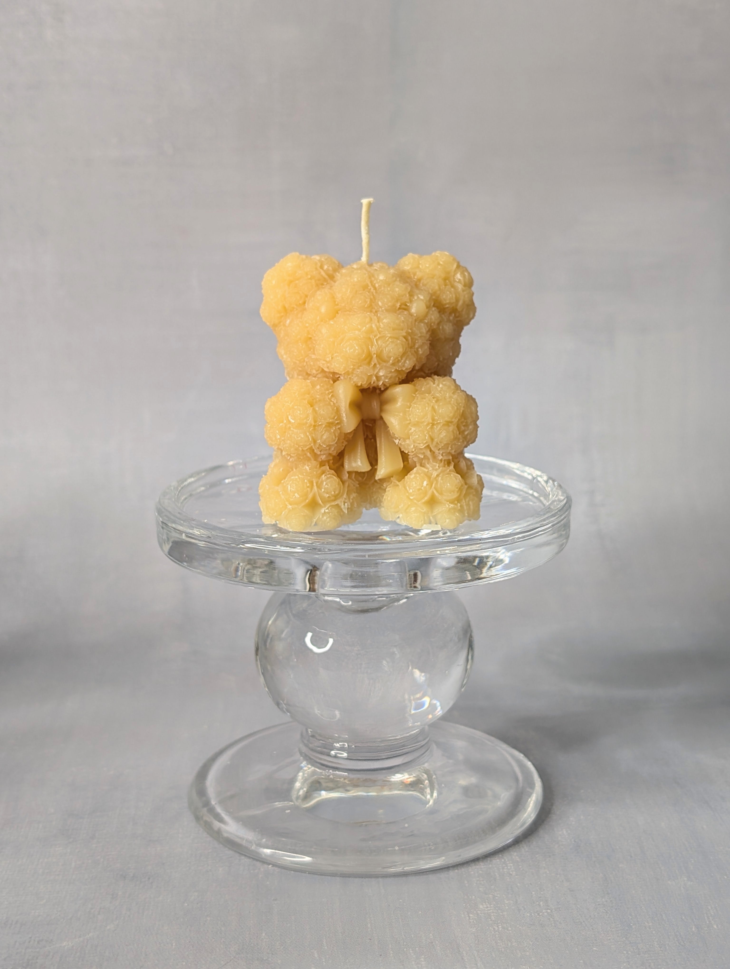 Small Rose Bear Candle