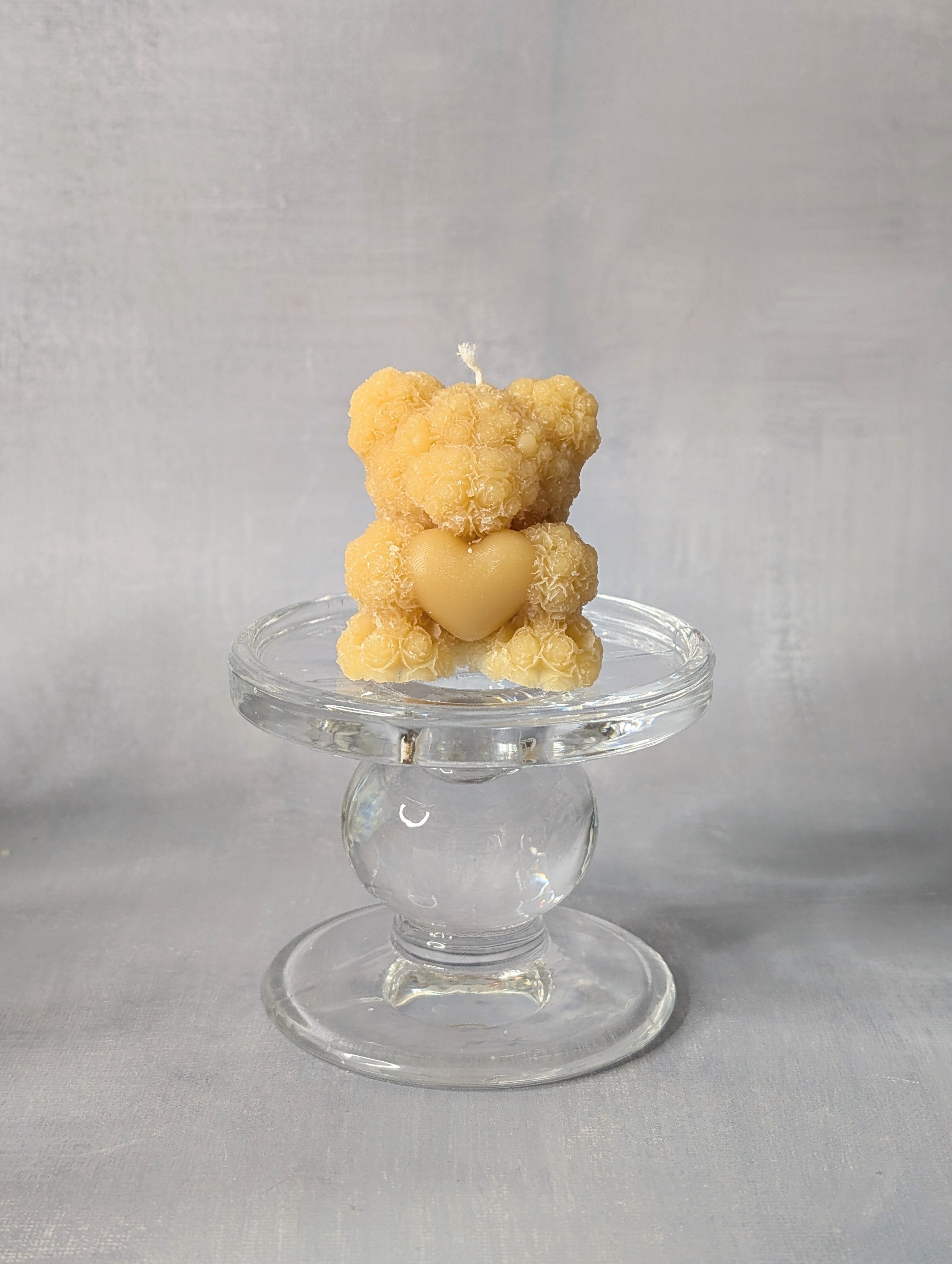 Small Rose Bear Candle