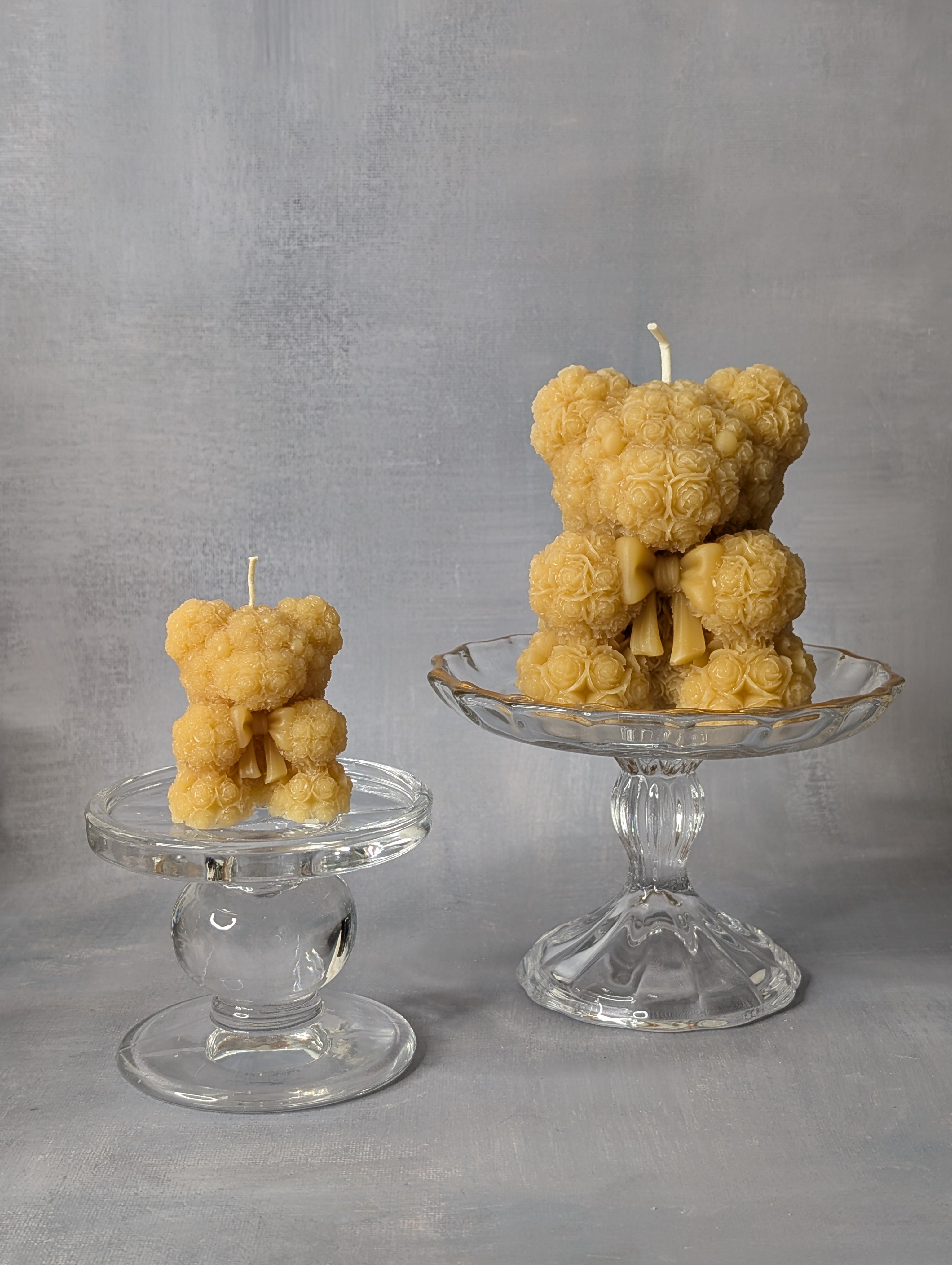 Small Rose Bear Candle