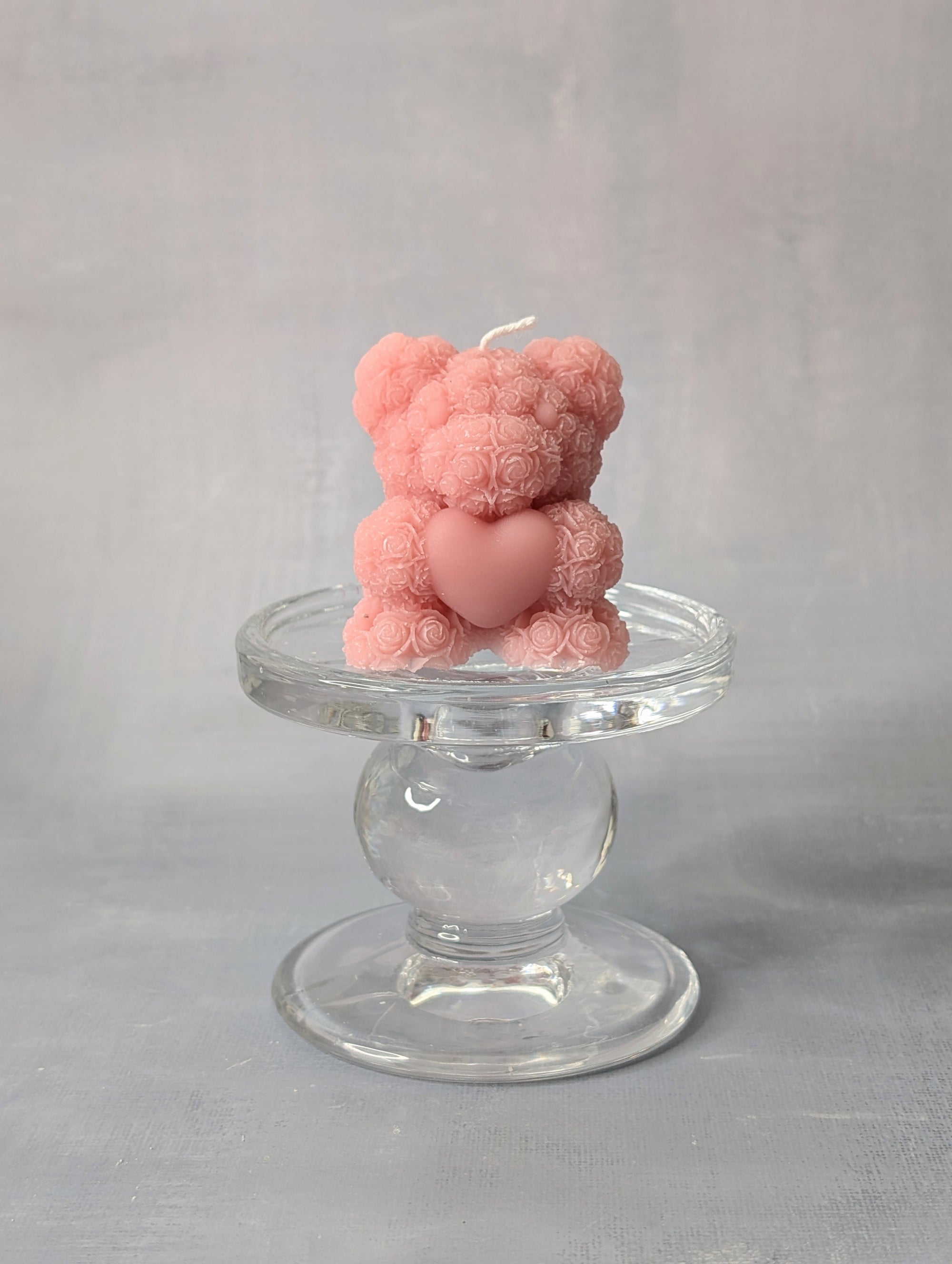 Small Rose Bear Candle