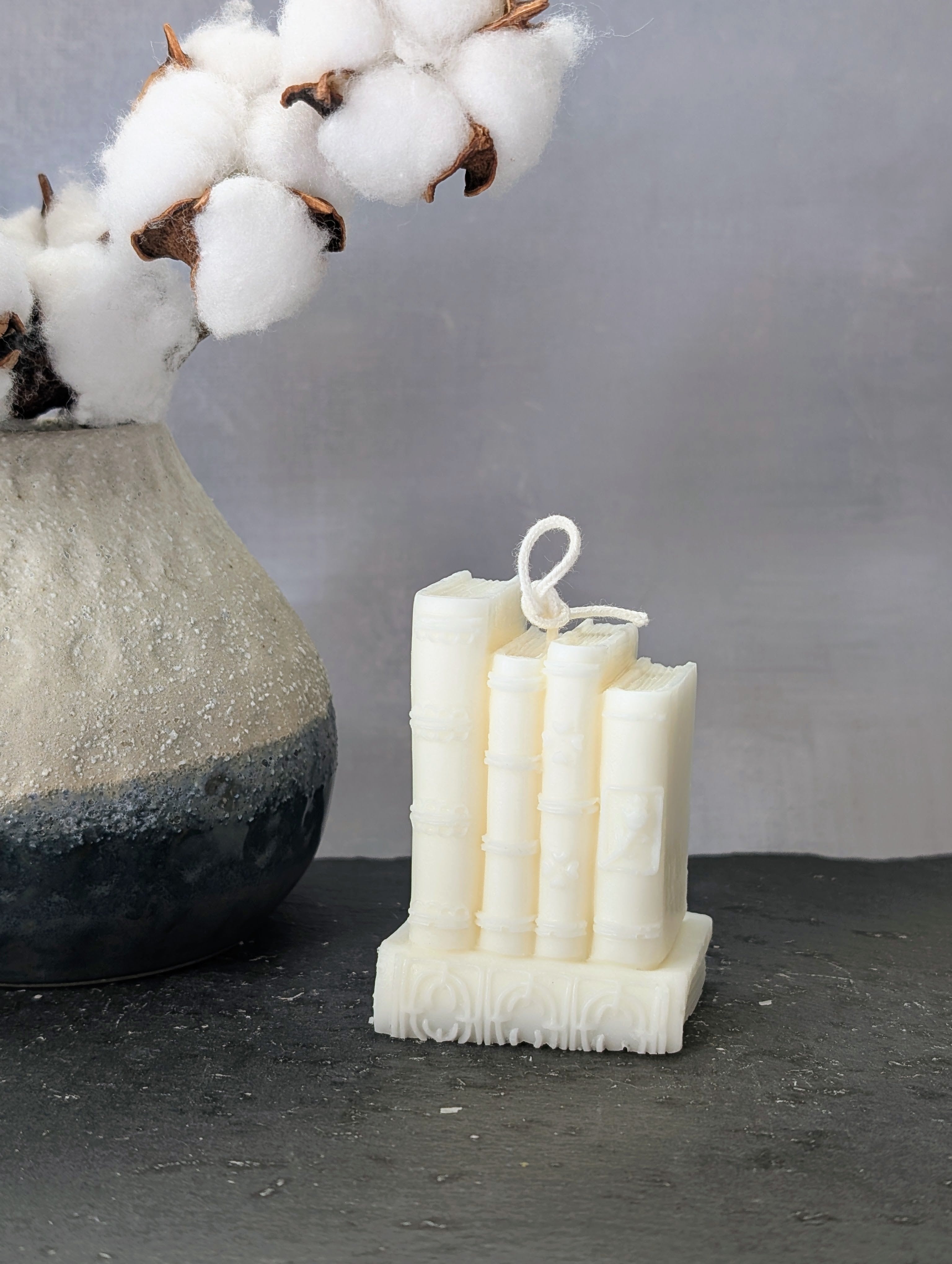 Book Stack Candle