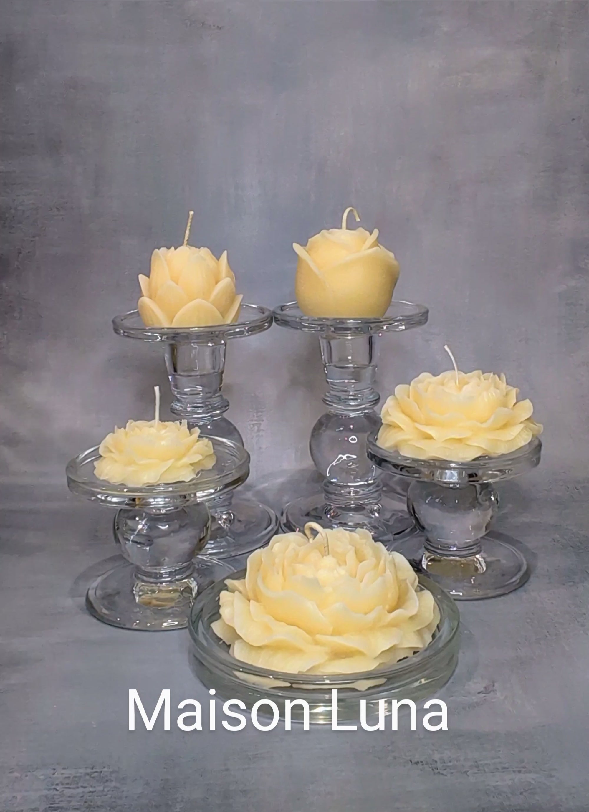 handmade soy flower candles