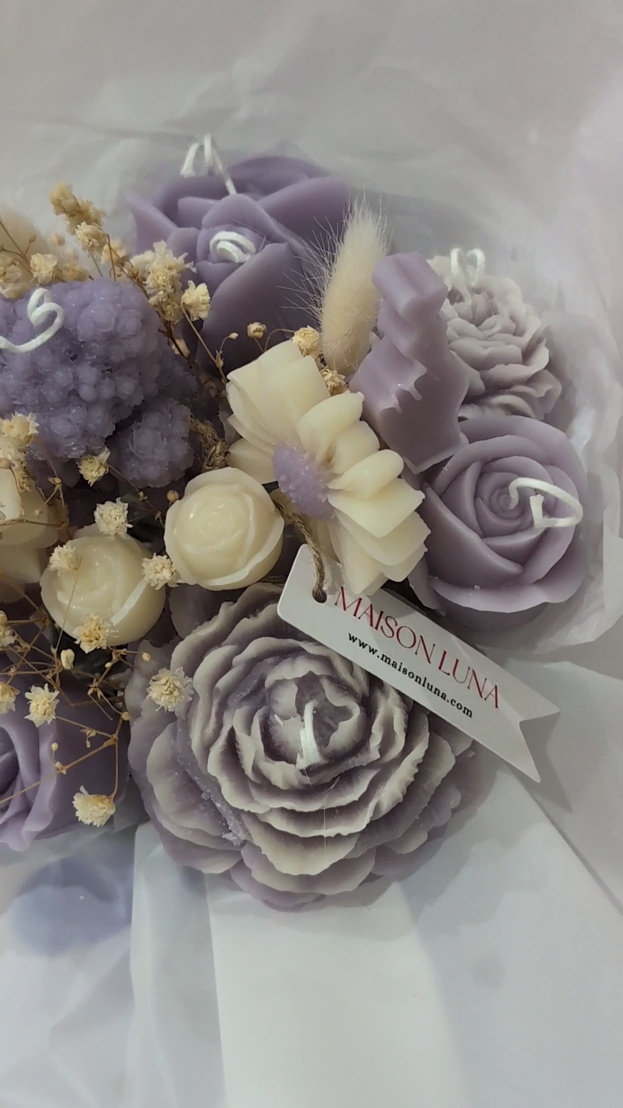 handmade soy candle bouquet