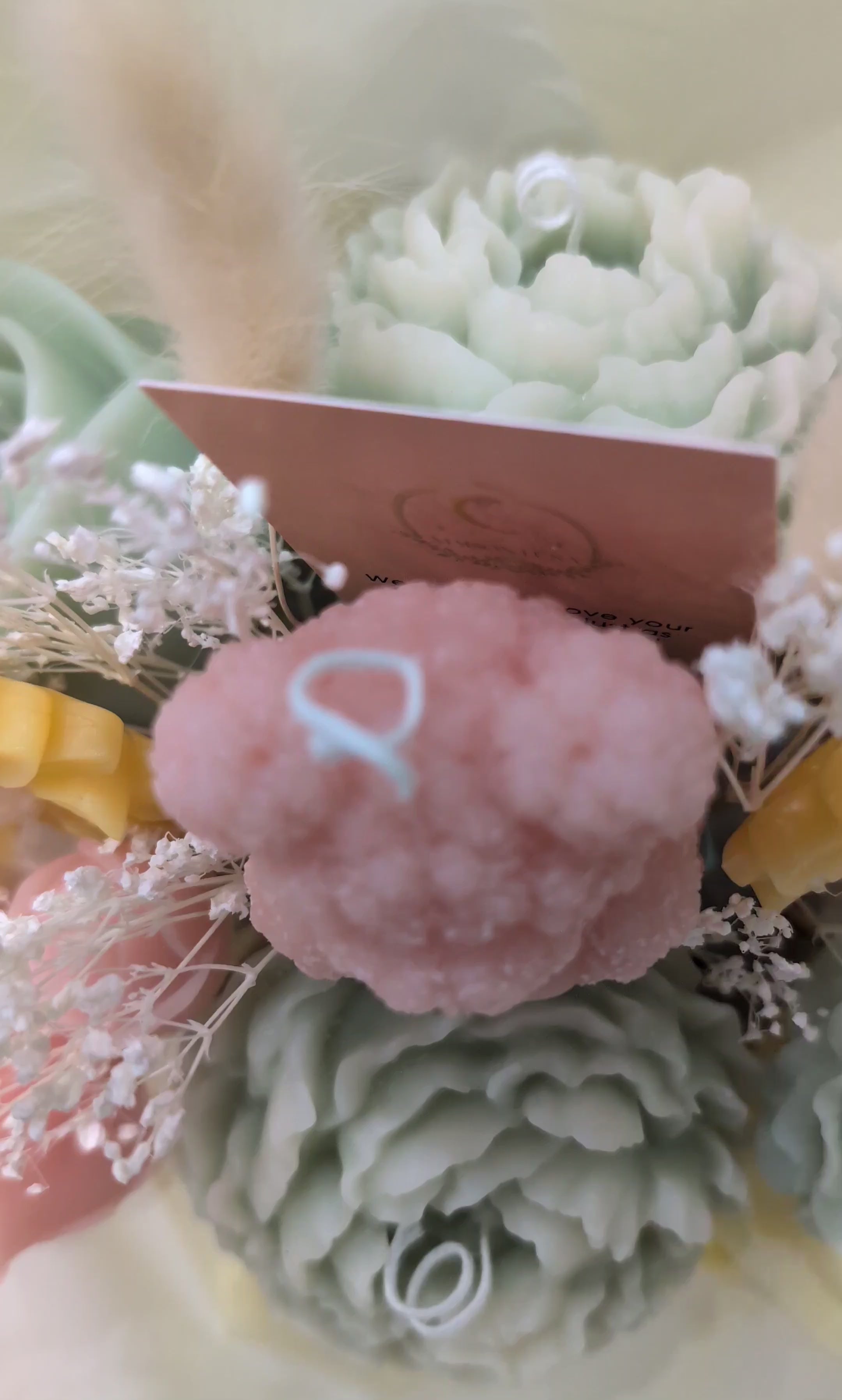 handmade soy candle bouquet