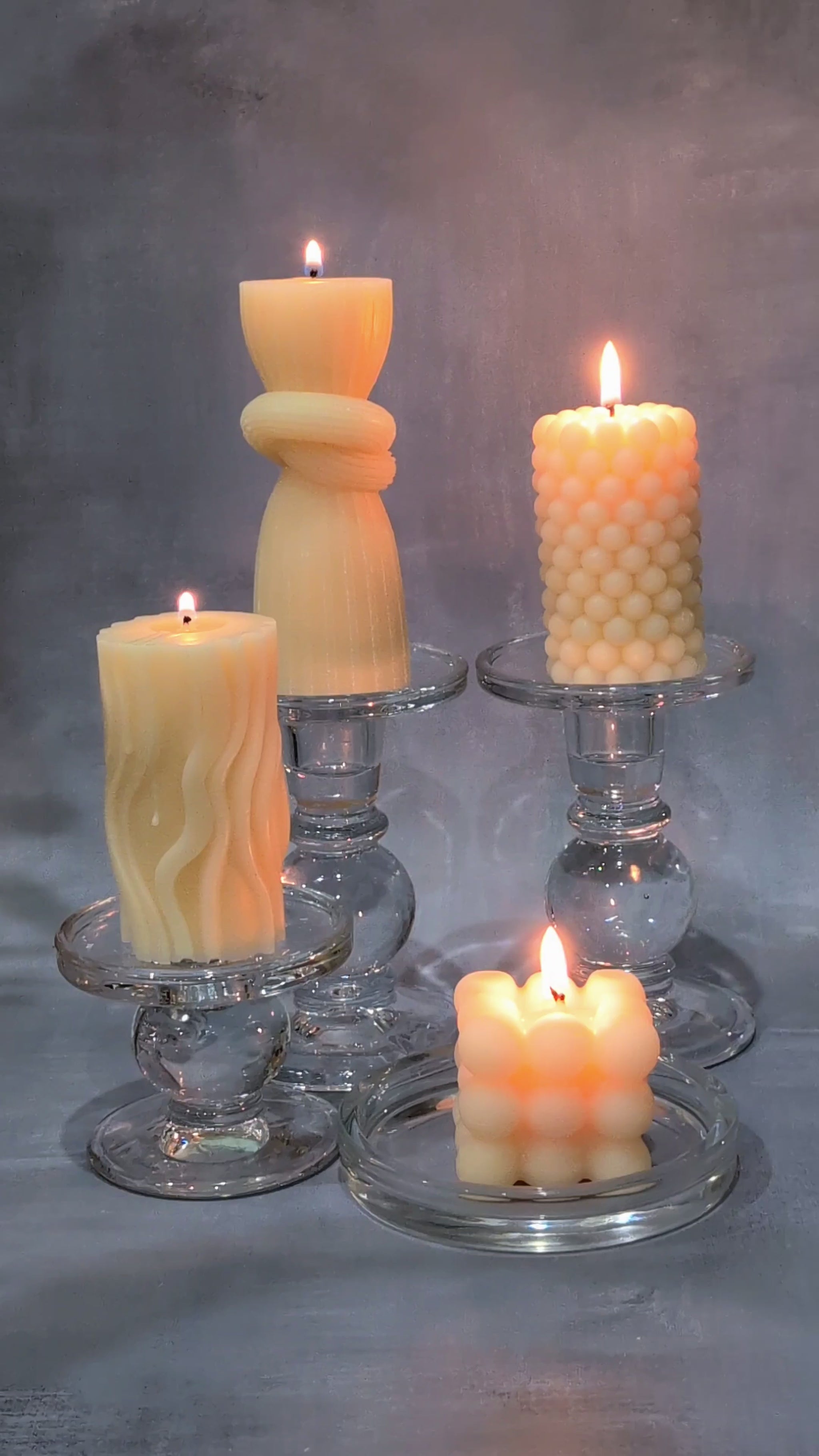 video of pillar candles